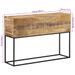 Table console 110x30x75 cm bois de manguier massif brut et fer - Photo n°8