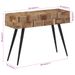 Table console 110x34x80 cm teck de récupération massif - Photo n°7