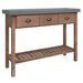 Table console 110x35x80 cm Bois de sapin massif - Photo n°2