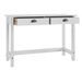 Table console 2 tiroirs Kalexia 110 cm - Bois de pin massif - Photo n°2