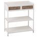 Table console 2 tiroirs métal blanc Harry L 75.5 cm - Photo n°1