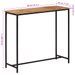 Table console 80x30x74 cm bois massif de manguier et fer - Photo n°8