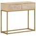 Table console 90x30x76 cm bois massif de manguier et fer - Photo n°1