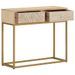 Table console 90x30x76 cm bois massif de manguier et fer - Photo n°2