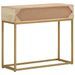 Table console 90x30x76 cm bois massif de manguier et fer - Photo n°5