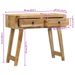 Table console 90x32x75 cm bois massif de manguier brut - Photo n°11