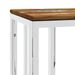 Table console argenté acier inoxydable/bois massif récupération - Photo n°5