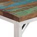 Table console argenté acier inoxydable/bois massif récupération - Photo n°4