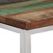 Table console argenté acier inoxydable/bois massif récupération - Photo n°4