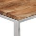 Table console argenté acier inoxydable et bois massif d'acacia - Photo n°4