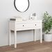 Table console Blanc 100x35x75 cm Bois massif de pin - Photo n°1