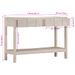 Table console blanc 110x35x75 cm bois de manguier solide - Photo n°10