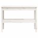 Table console Blanc 110x40x75 cm Bois de pin solide - Photo n°4