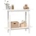 Table console Blanc 110x40x80 cm Bois massif de pin - Photo n°4