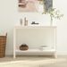 Table console Blanc 110x40x80 cm Bois massif de pin - Photo n°1