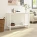 Table console Blanc 110x40x80 cm Bois massif de pin - Photo n°5