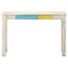 Table console Blanc 115x35x77 cm Bois de manguier brut - Photo n°2