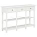 Table console Blanc 120x30x76 cm MDF - Photo n°1