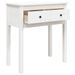 Table console Blanc 70x35x75 cm Bois massif de pin - Photo n°7