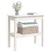 Table console Blanc 80x40x75 cm Bois de pin solide - Photo n°3