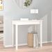 Table console Blanc 80x40x75 cm Bois massif de pin - Photo n°3