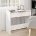 Table console Blanc 89x41x76,5 cm Acier - Photo n°1