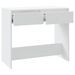 Table console Blanc 89x41x76,5 cm Acier - Photo n°7