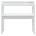 Table console Blanc brillant 80x30x80 cm - Photo n°4