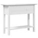 Table console BODO blanc 90x34,5x73 cm bois de pin massif - Photo n°6