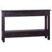 Table console Café noir clair 120x30x75 cm Bois d'acajou solide - Photo n°1