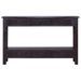 Table console Café noir clair 120x30x75 cm Bois d'acajou solide - Photo n°3