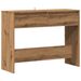 Table console chêne artisanal 100x35x76,5 cm bois d'ingénierie - Photo n°2