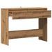 Table console chêne artisanal 100x35x76,5 cm bois d'ingénierie - Photo n°7