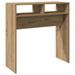 Table console chêne artisanal 78x30x80 cm bois d'ingénierie - Photo n°2