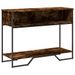 Table console chêne fumé 100x35x74,5 cm bois d'ingénierie - Photo n°2