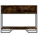 Table console chêne fumé 100x35x74,5 cm bois d'ingénierie - Photo n°4