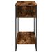 Table console chêne fumé 100x35x74,5 cm bois d'ingénierie - Photo n°5