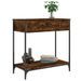 Table console chêne fumé 75x34,5x75 cm bois d'ingénierie - Photo n°3