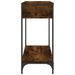 Table console chêne fumé 75x34,5x75 cm bois d'ingénierie - Photo n°7