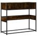 Table console chêne fumé 90x35x80 cm bois d'ingénierie - Photo n°2