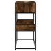Table console chêne fumé 90x35x80 cm bois d'ingénierie - Photo n°5