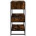 Table console chêne fumé 90x35x80 cm bois d'ingénierie - Photo n°6