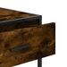 Table console chêne fumé 90x35x80 cm bois d'ingénierie - Photo n°8