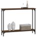 Table console chêne marron 100x22,5x75 cm bois d'ingénierie - Photo n°3
