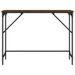 Table console chêne marron 100x32x75 cm bois d'ingénierie - Photo n°4