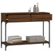 Table console chêne marron 100x34,5x75 cm bois d'ingénierie - Photo n°4