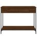 Table console chêne marron 100x34,5x75 cm bois d'ingénierie - Photo n°6