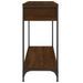 Table console chêne marron 100x34,5x75 cm bois d'ingénierie - Photo n°7