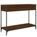 Table console chêne marron 100x34,5x75 cm bois d'ingénierie - Photo n°8