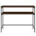 Table console chêne marron 100x35,5x75 cm bois d'ingénierie - Photo n°4